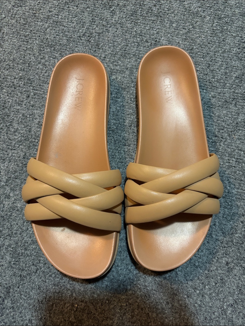 J. Crew Women’s Tan Braided Slide Sandals - Picture 2 of 3
